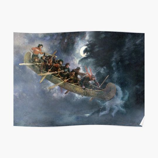 Discover La Chasse-galerie The Bewitched Canoe The Flying Canoe French Poster