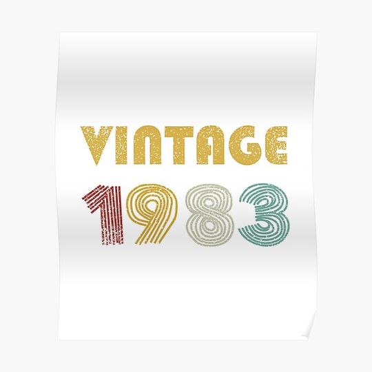 Discover 1983 Premium Matte Vertical Poster