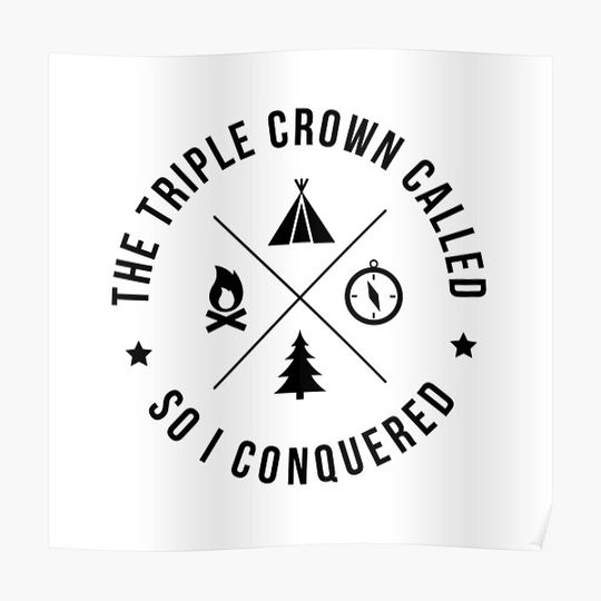 Discover Thru-Hiker Triple Crown PCT AT CDT Premium Matte Vertical Poster