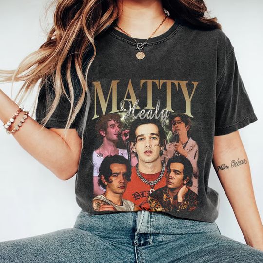 Discover Vintage Matty Healy Vintage T-Shirt, Pop Rock Band Graphic