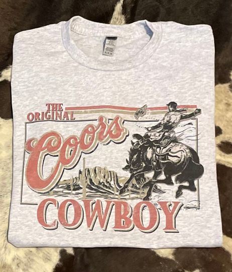Discover CCOORS Cowboy T-shirt, Beer shirt, Vintage Western Shirt
