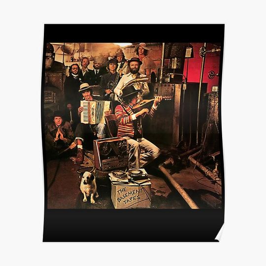 Discover Bób Dýlán The Basement Tapes Album Cover Premium Matte Vertical Poster