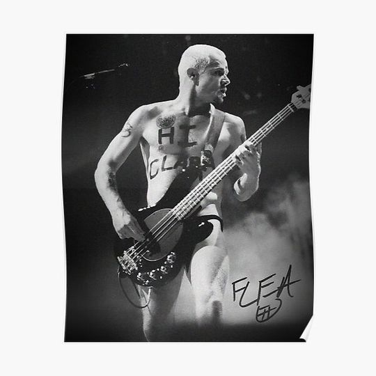 Discover Flea Bass Bassist Premium Matte Vertical Poster
