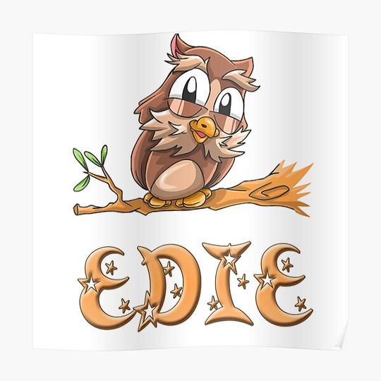 Discover Edie Owl Premium Matte Vertical Poster
