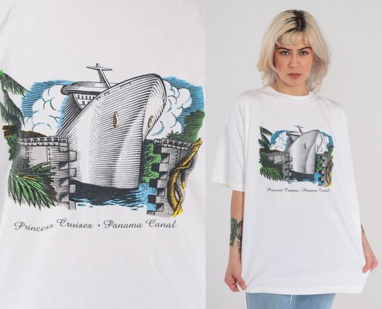 Discover Panama Canal Shirt 90s Princess Cruises T-Shirt Cruise Ship