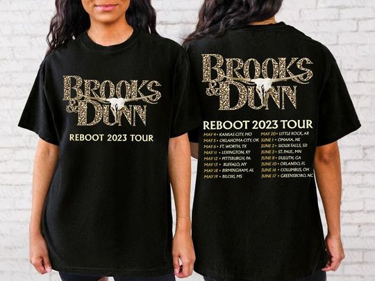 Discover Brooks & Dunn 2023 Tour date T-Shirt