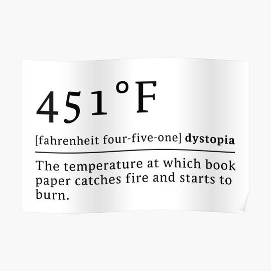 Discover Fahrenheit 451 Premium Matte Vertical Poster