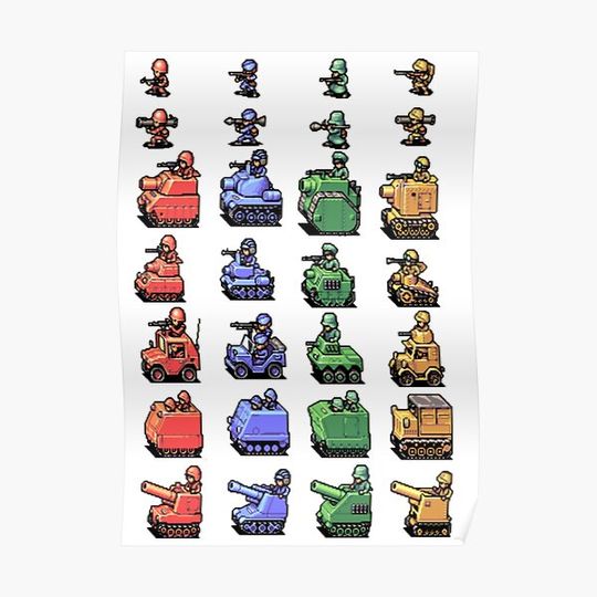 Discover Advance Wars: Unit sheet Premium Matte Vertical Poster