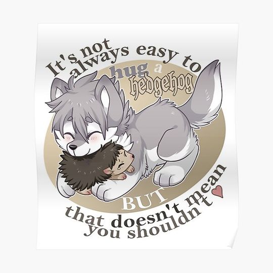 Discover Hug a Hedgehog! Premium Matte Vertical Poster