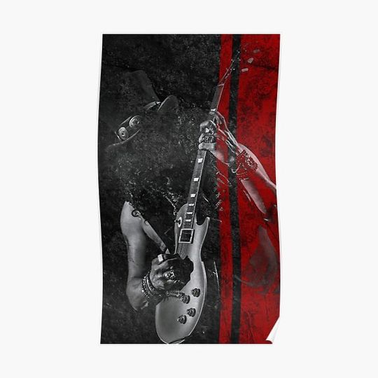 Discover Black Gitar Premium Matte Vertical Poster