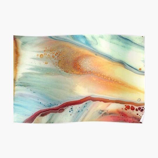 Discover Colorful marble abstraction Premium Matte Vertical Poster