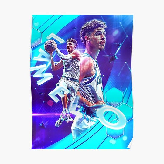Discover LaMelo Ball 2 Basketball Premium Matte Vertical Poster