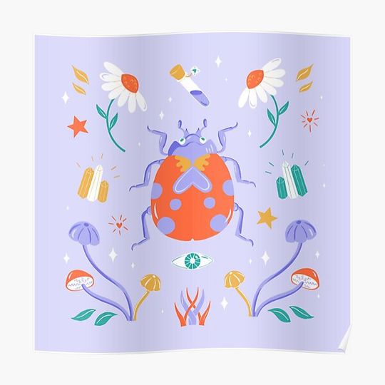 Discover Magical Ladybug Premium Matte Vertical Poster