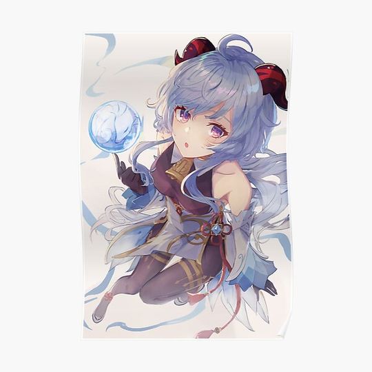 Discover Cute Ganyu Cryo Supremacy Genshin Impact Premium Matte Vertical Poster