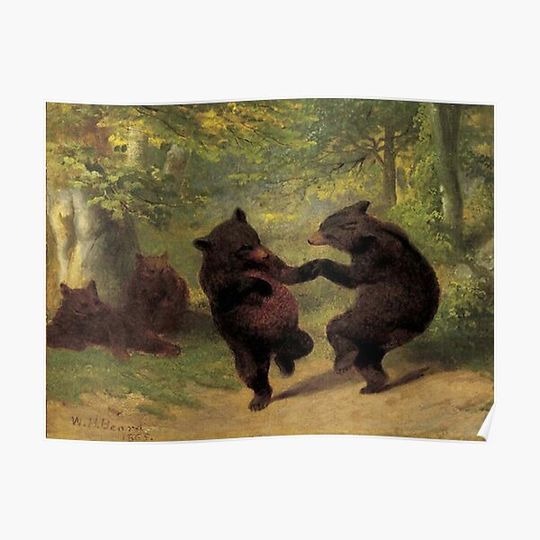 Discover Dancing Bears by William Holbrook Beard Premium Matte Vertical Poster