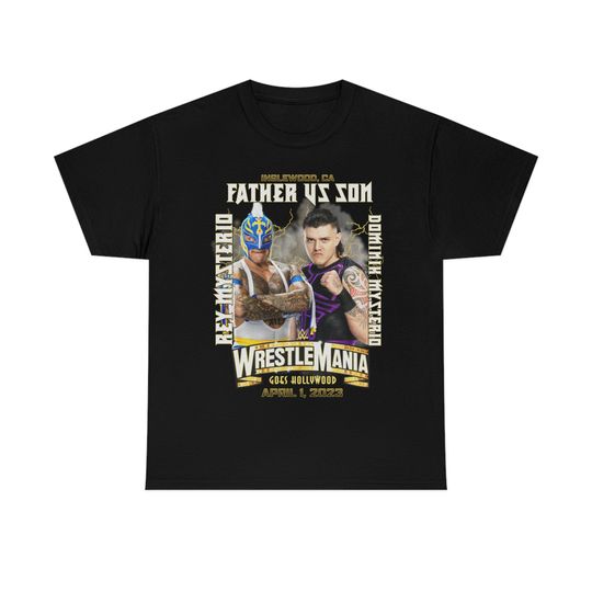 Discover Wrestling Entertainment Wrestlemania Rey Mysterio Vs Dominik Mysterio Tee