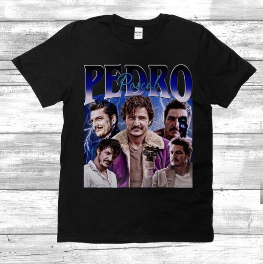 Discover Pedro Pascal T-shirt-90s Inspired Vintage Shirt, Bootleg Shirt Fan Gift