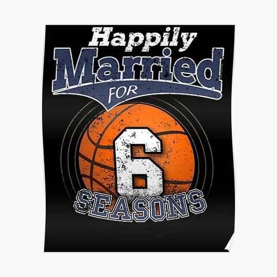 Discover Wedding Couples Basketball 6 Couple Shirts Basketball Premium Matte Vertical Poster