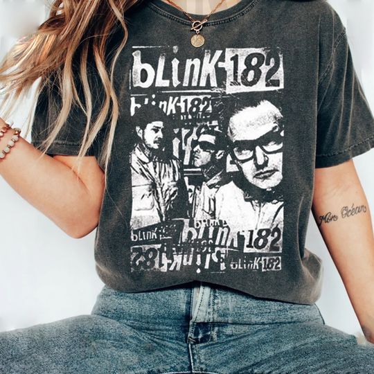Discover 182 World Tour 2023 Shirt, Vintage Blink Tee, Blink World Tour 2024 Shirt