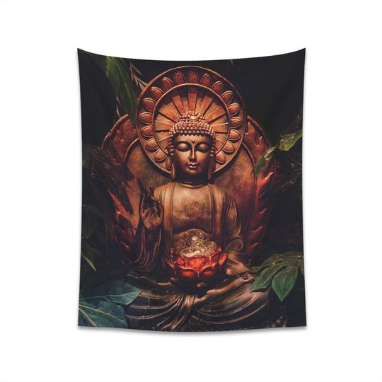 Discover Buddha Tapestry, Sacred Geometry Wall Art