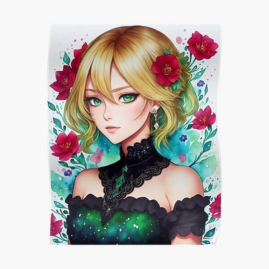 Discover Flowers - Red Premium Matte Vertical Poster