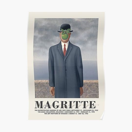 Discover Rene Magritte Exhibition Premium Matte Vertical Poster
