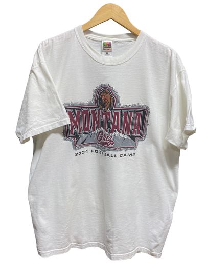Discover Vintage 2001 Montana Grizzlies Football Camp Tee