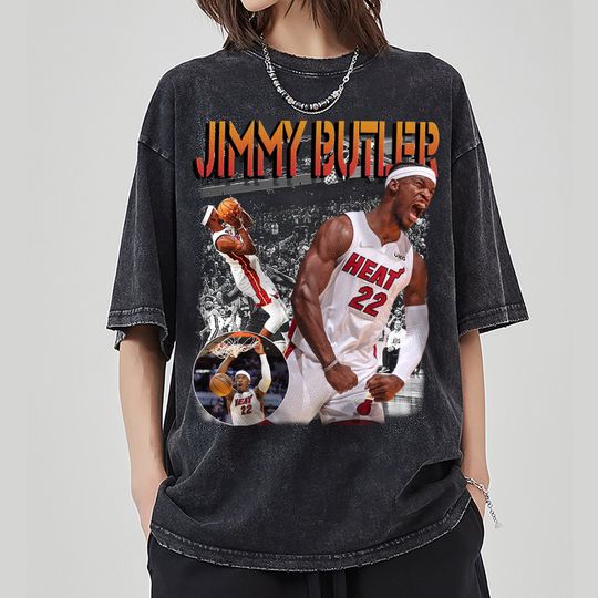 Discover Jimmy Butler Vintage Washed Shirt, Small forward Graphic T-Shirt