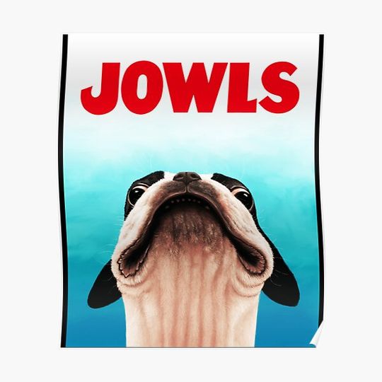 Discover Jowls Boston Terrier poster Classic . Premium Matte Vertical Poster