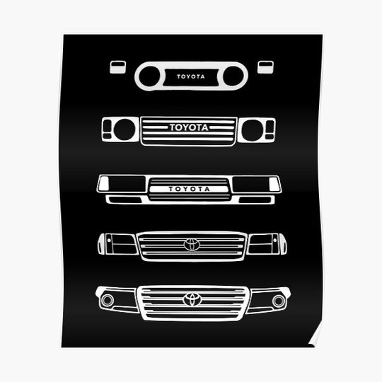 Discover Toyota Land Cruiser Evolution Overland Hoodie FJ40 FJ60 FJ80 Uzj100 Uzj200 Fj45 Hdj80 Hdj105 Premium Matte Vertical Poster
