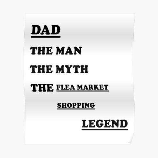 Discover Flea Market Shopping | Funny Flea Market Shopping Gift/Present Premium Matte Vertical Poster