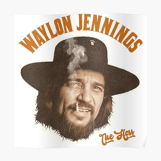 Discover Big Head Hoss  Waylon Jennings Tribute Premium Matte Vertical Poster
