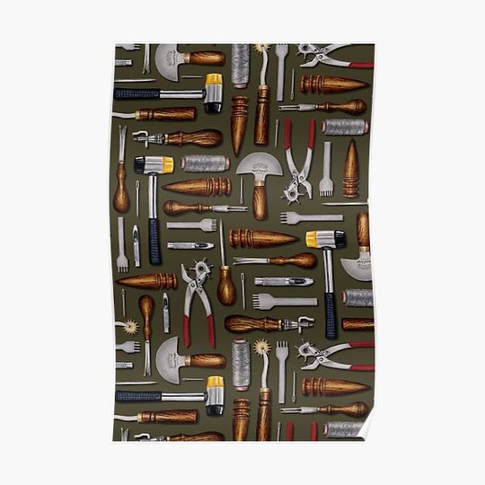 Discover Leatherworking Tools for Leather Craft Premium Matte Vertical Poster