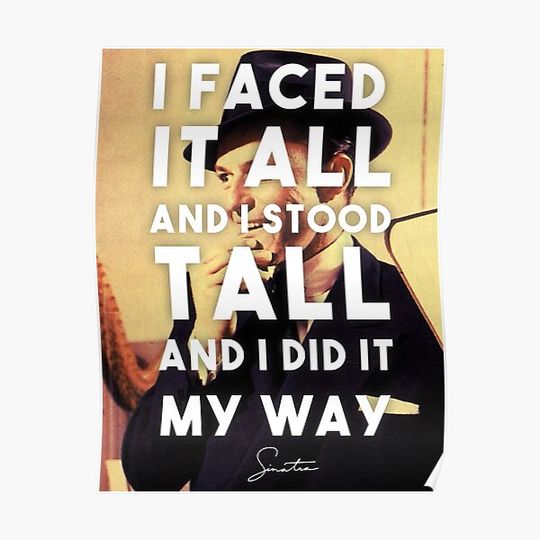Discover My Way - Frank Sinatra - Lyrics Premium Matte Vertical Poster