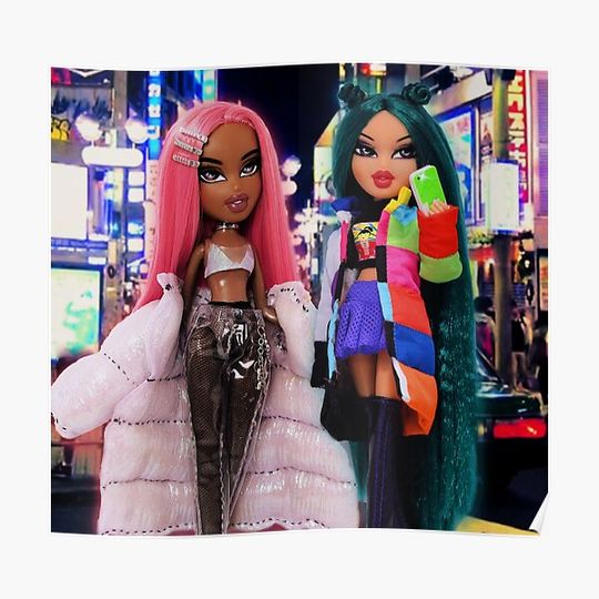 Discover Bratz "Streets of Tokyo" Sasha & Jade Premium Matte Vertical Poster
