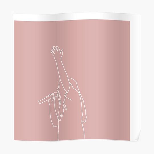 Discover Worshiping Line art Premium Matte Vertical Poster