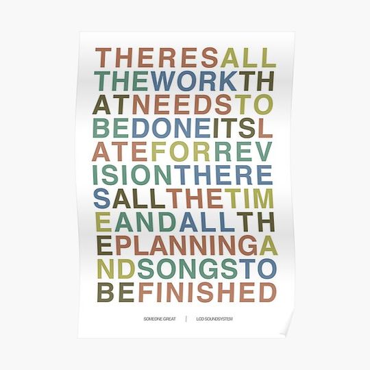 Discover Someone Great - LCD Soundsystem Premium Matte Vertical Poster