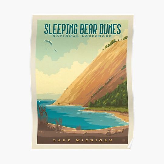 Discover Sleeping Bear Dunes National Lakeshore Premium Matte Vertical Poster