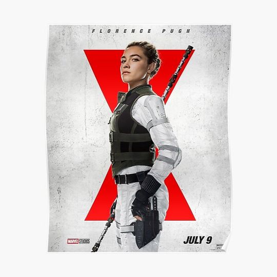 Discover Florence Pugh Black Premium Matte Vertical Poster