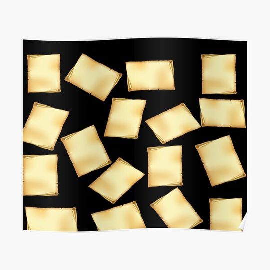 Discover Golden Papers Pattern Premium Matte Vertical Poster