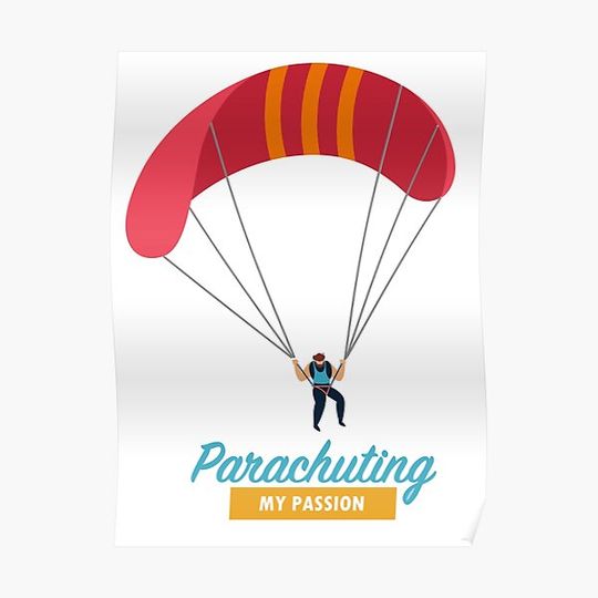 Discover Parachuting My Passion Premium Matte Vertical Poster