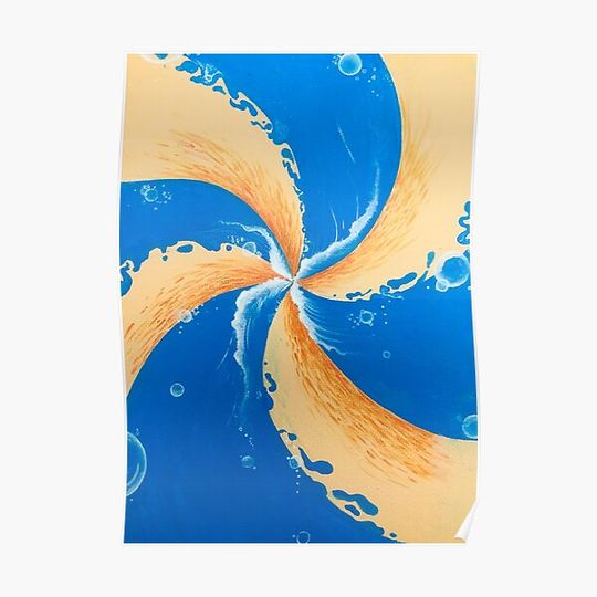 Discover Falling into the Water Vortex Premium Matte Vertical Poster