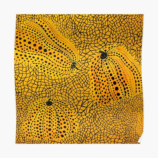 Discover Kusama Pumpkin Abstract Premium Matte Vertical Poster