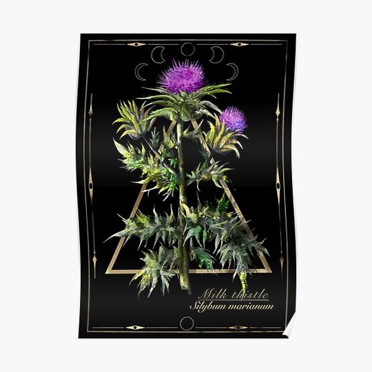 Discover Milk thistle Magical herbs Premium Matte Vertical Poster