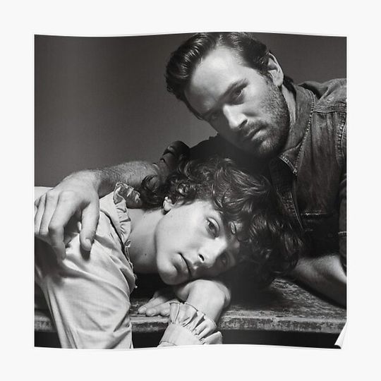 Discover Armie Hammer and Timothée Chalamet Premium Matte Vertical Poster
