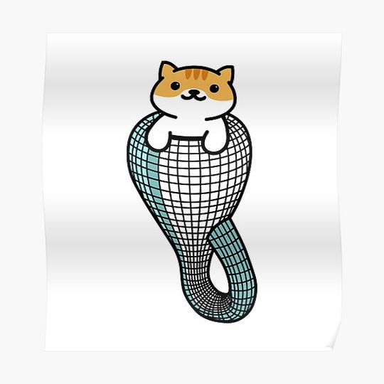 Discover Klein Bottle Kitty Premium Matte Vertical Poster