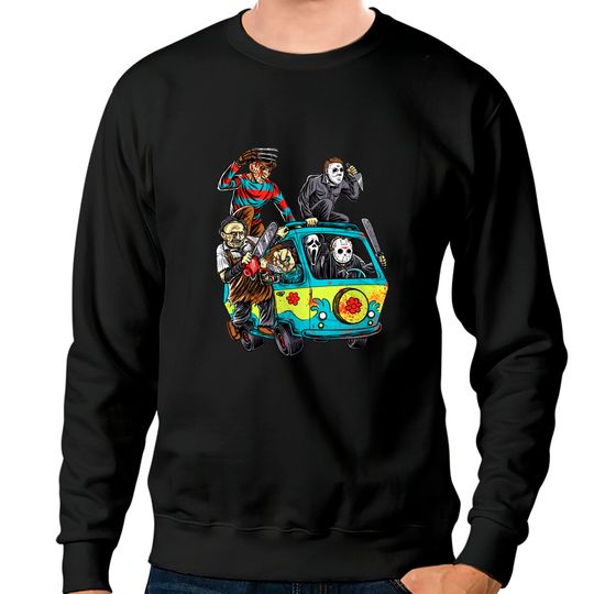 Discover Horror Movie Mystery Machine Halloween Sweatshirts