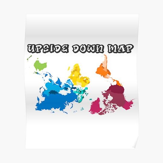 Discover upside down map Premium Matte Vertical Poster