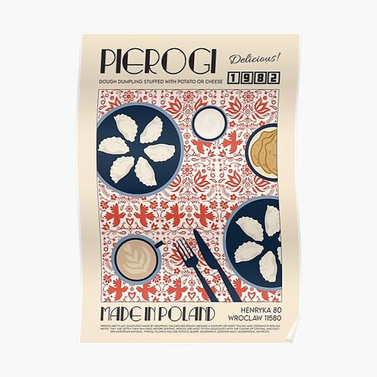 Discover Pierogi Poster Premium Matte Vertical Poster