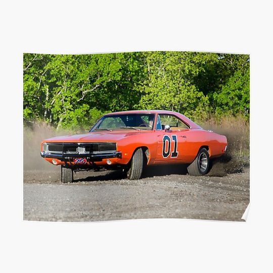 Discover General lee 1969 charger Premium Matte Vertical Poster